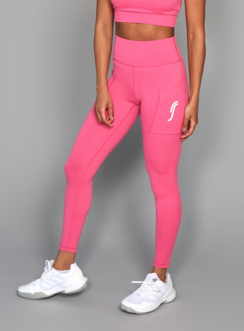 Women's Stretch Tech Side Pocket Tights Hot pink