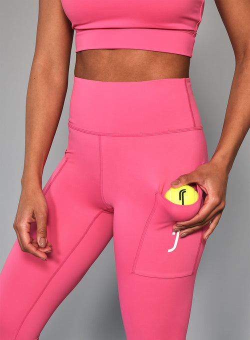 Women's Stretch Tech Side Pocket Tights Hot pink