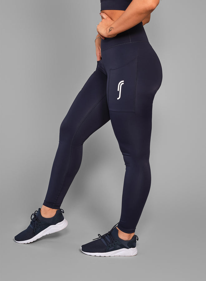 Women's Stretch Tech Side Pocket Tights Navy