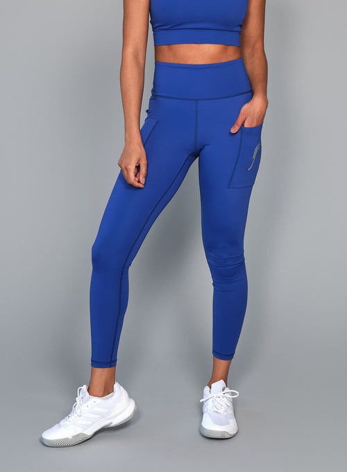 Women's Stretch Tech Side Pocket Tights Striking blue