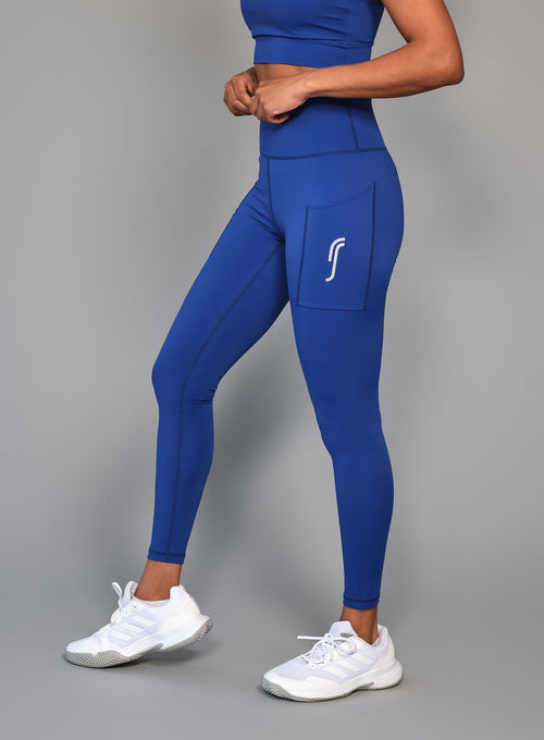 Women's Stretch Tech Side Pocket Tights Striking blue