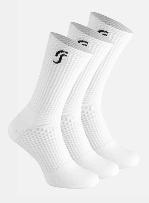 Cushioned Performance Socks 3-Pack White