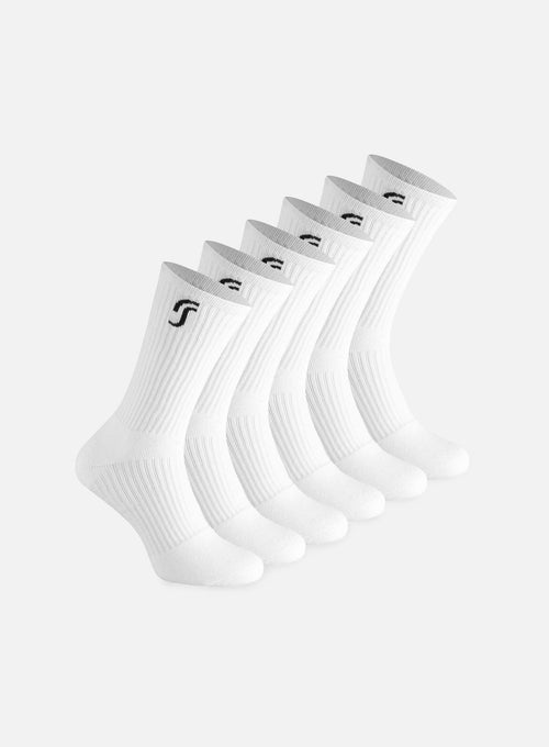 Cushioned Performance Socks 6-Pack White