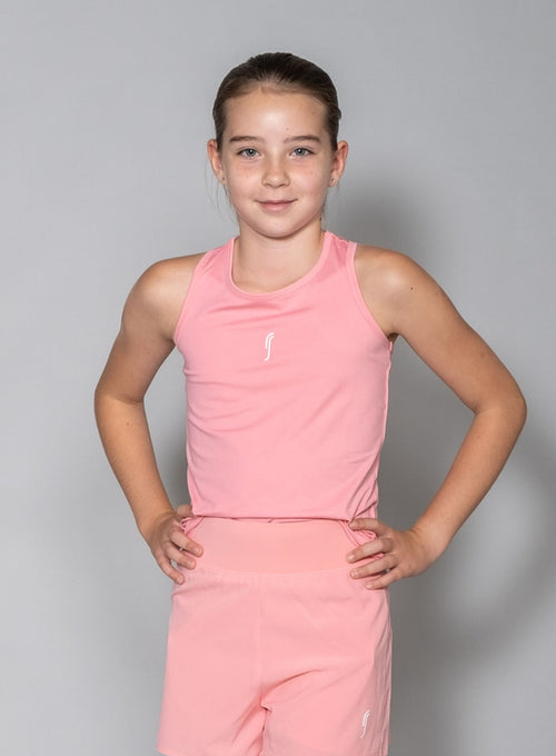 Girl's Performance Racerback - Mesh Soft pink