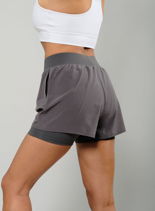 Women's Performance Court Shorts - 2 in 1 with Ball Pockets