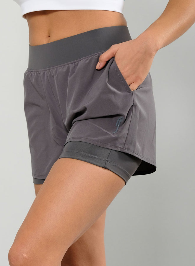 Women's Performance Court Shorts - 2 in 1 with Ball Pockets