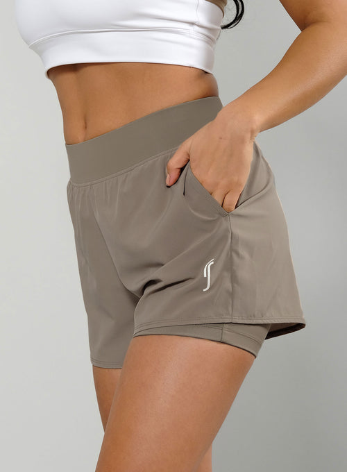 Women's Performance Court Shorts - 2 in 1 with Ball Pockets